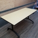 60" x 30" Blonde Surface Rolling Nesting Table w/ Black Frame